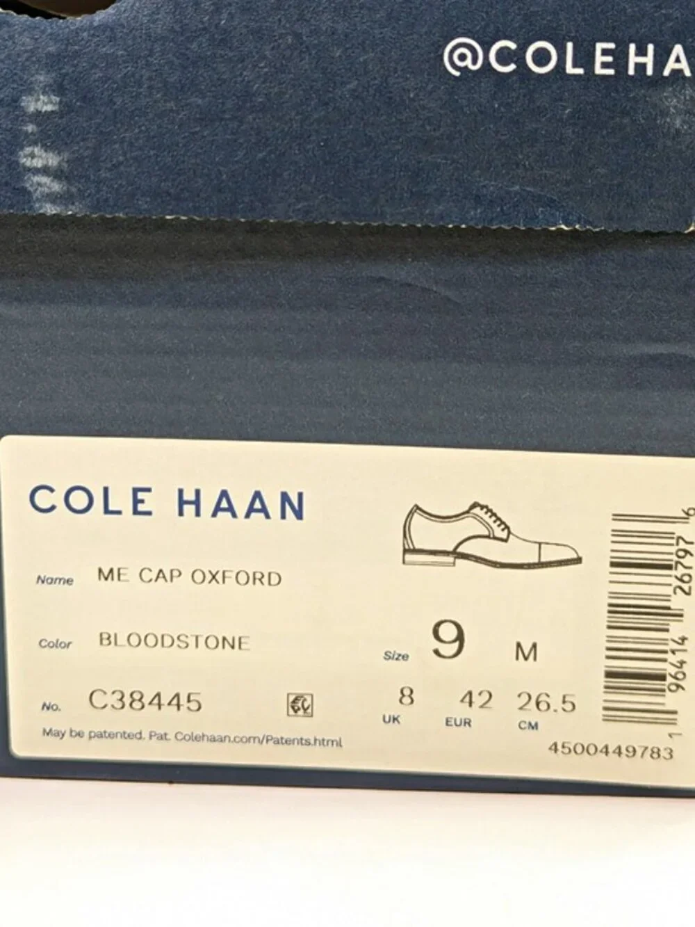 Cole Haan Men's Modern EssentialsCap Toe Oxford Shoes Size 9 (MSRP $270)
